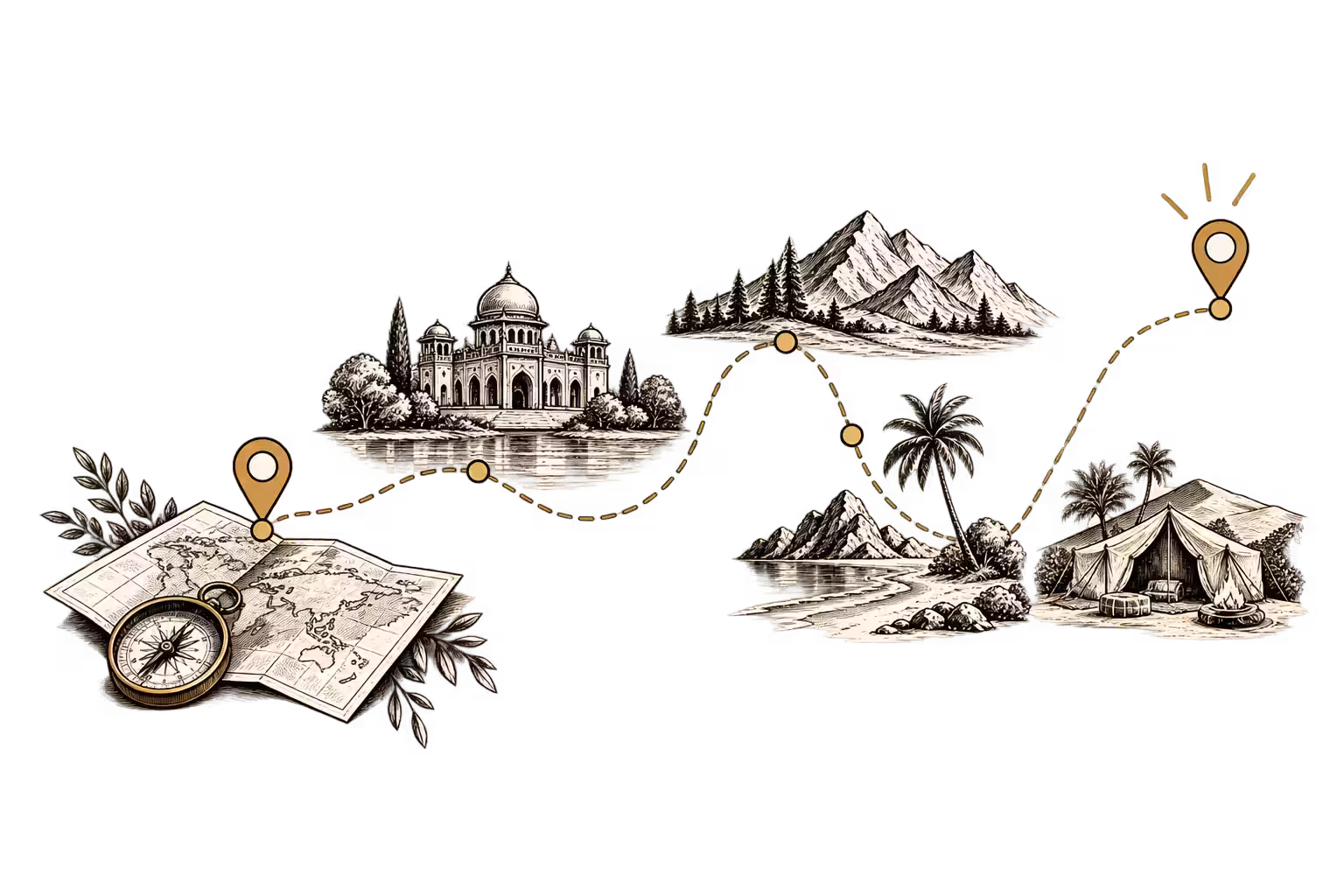 A traveller planning a journey made around them